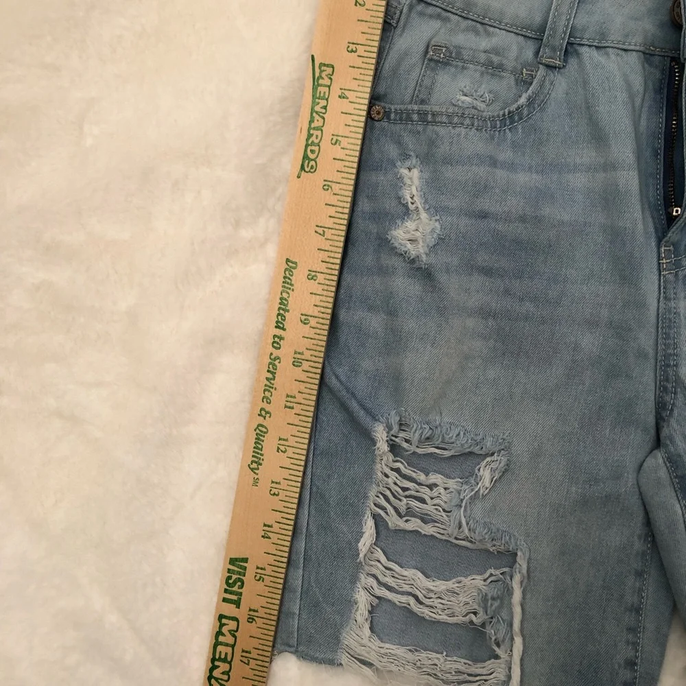 REWASH SIZE 24 SUPER HIGH RISE BOYFRIEND DENIM SHORTS VINTAGE REUNION NWT - Picture 11 of 14